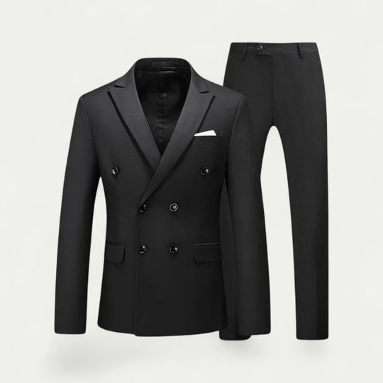 Double Breasted Slim Fit Two Piece Formal Suit