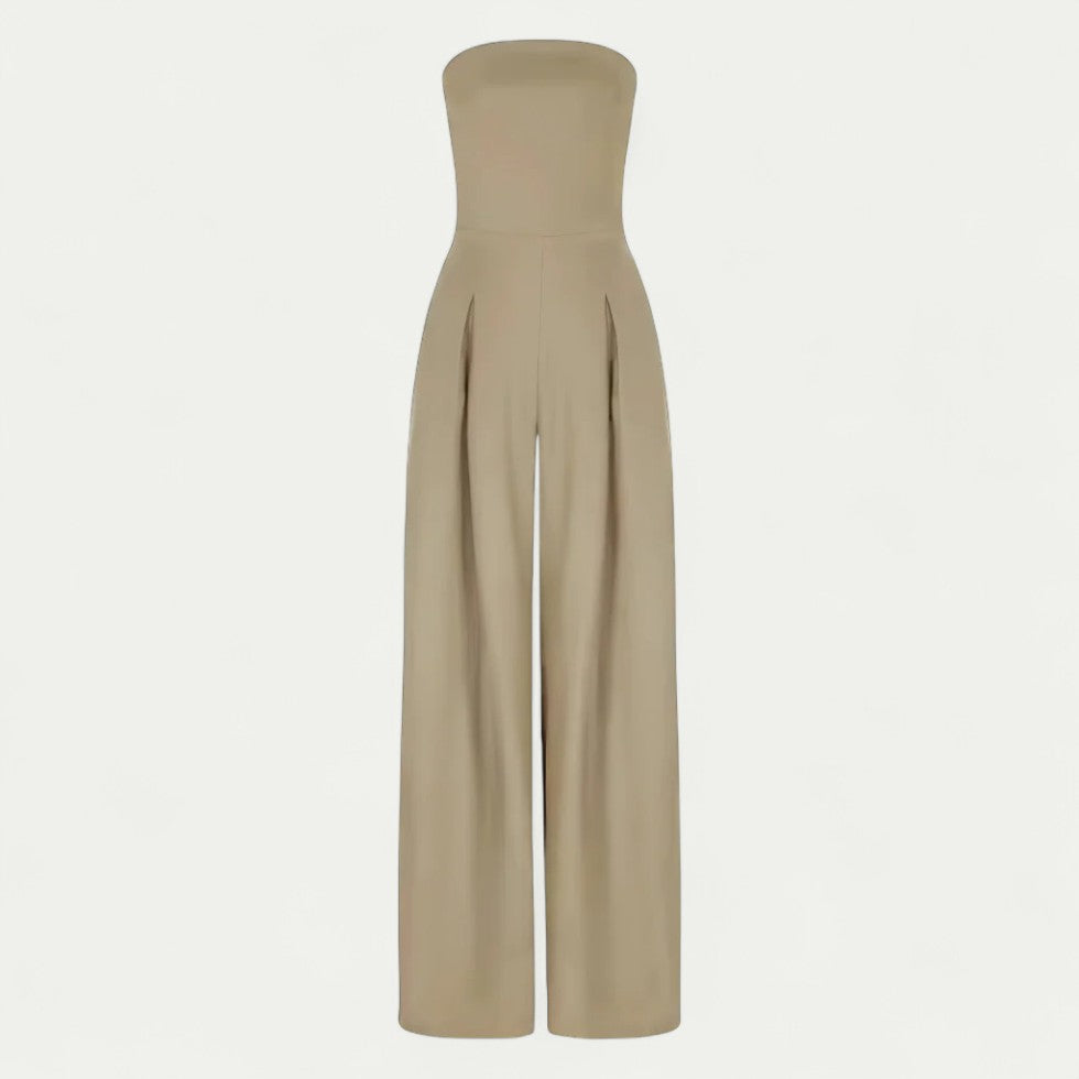 Women’s Strapless Wide Leg Jumpsuit