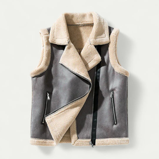 Women Casual Sleeveless Vest with Zipper