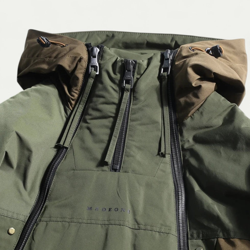 Men’s Cotton Blend Padded Hooded Winter Jacket with Zipper Closure
