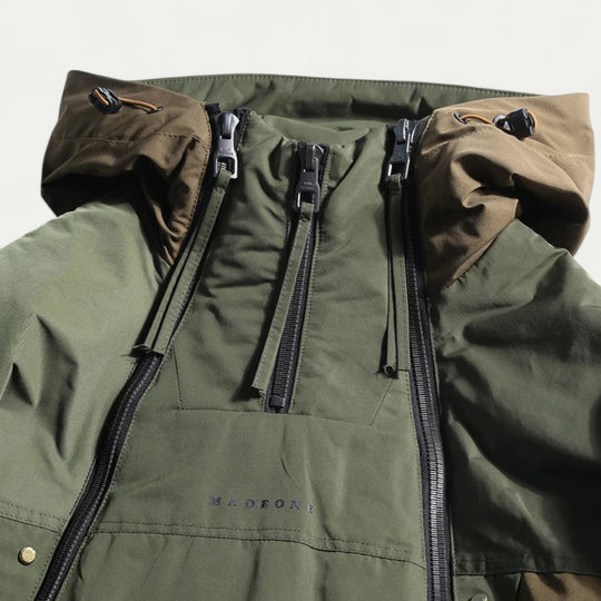 Men’s Cotton Blend Padded Hooded Winter Jacket with Zipper Closure