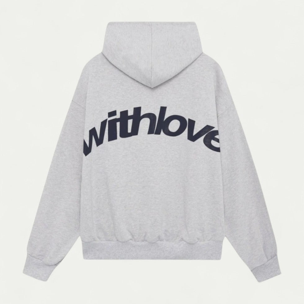 Oversized Cotton Blend Graphic Back Print Streetwear Hoodie