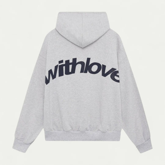 Oversized Cotton Blend Graphic Back Print Streetwear Hoodie