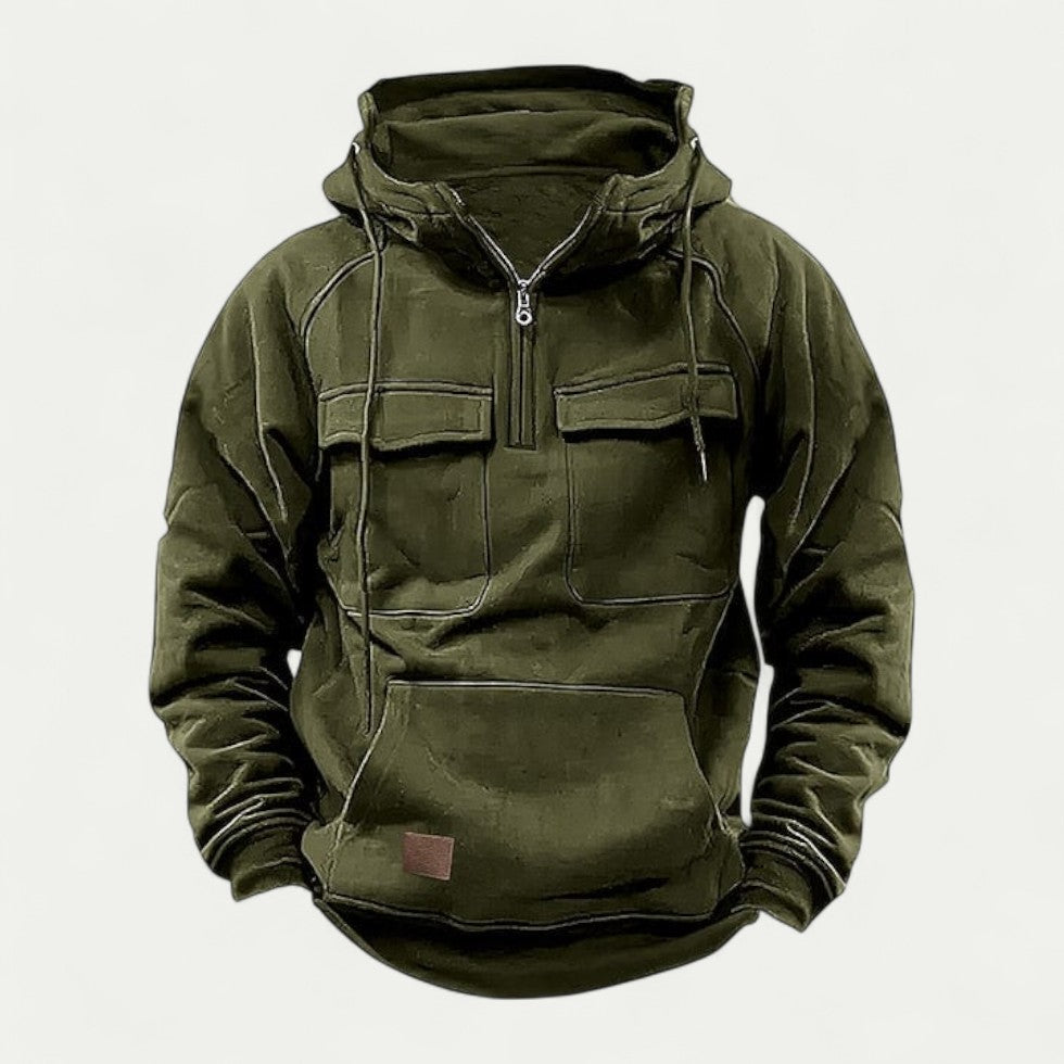 Men Premium Cotton Blend Fleece Hoodie Casual Warm Winter Pullover Jacket
