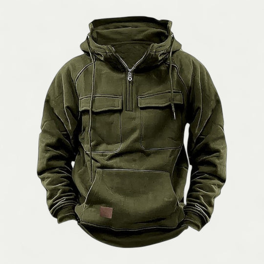 Men Premium Cotton Blend Fleece Hoodie Casual Warm Winter Pullover Jacket