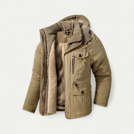 Hooded Fleece Lined Winter Parka Jacket