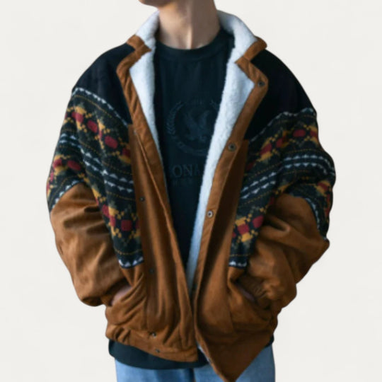Men's Vintage Fleece Lined Winter Jacket