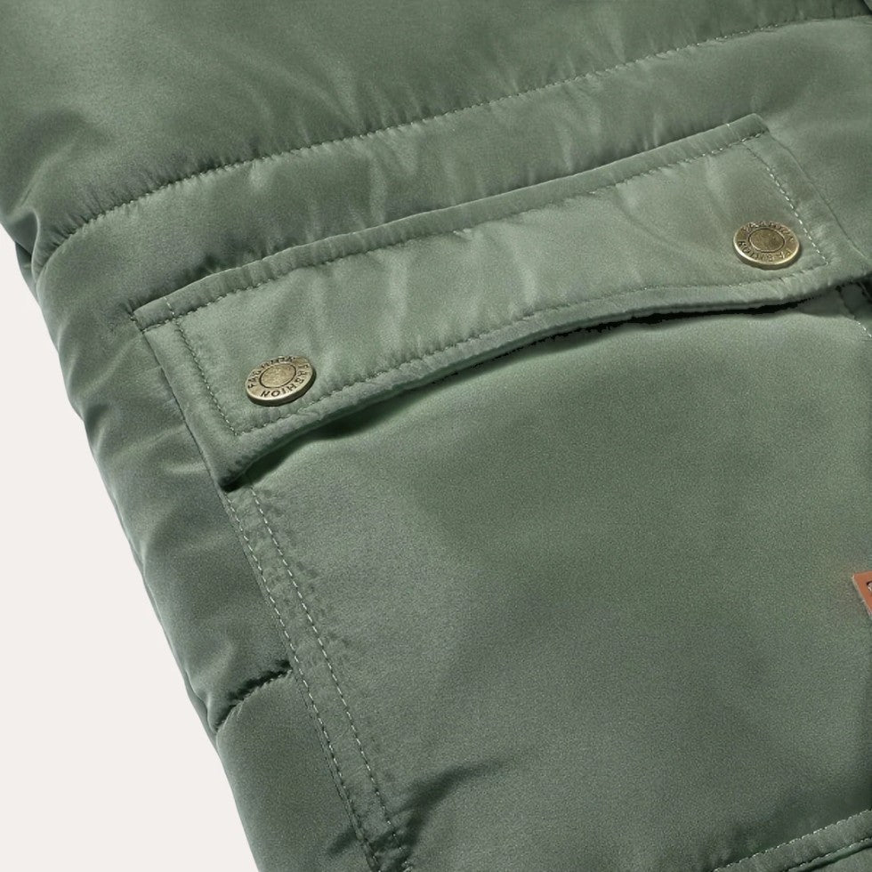 Winter Parka Jacket with Faux Fur Hood for Men