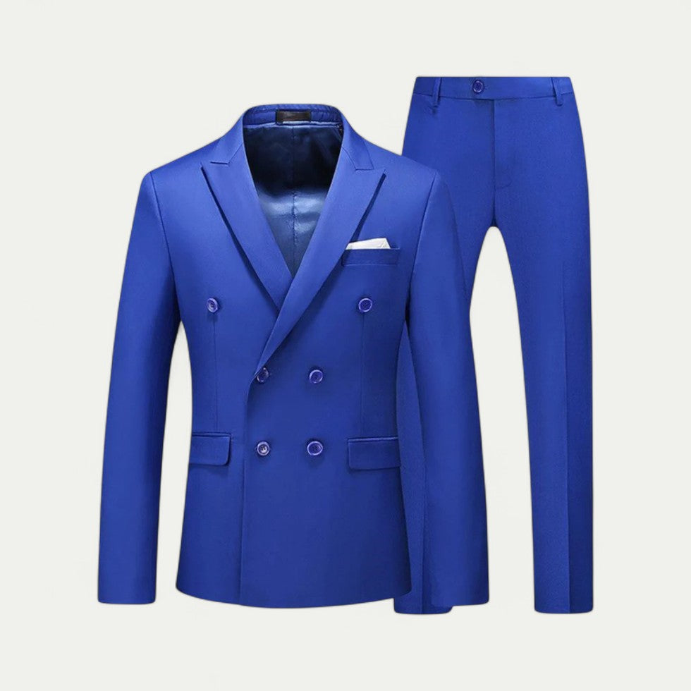 Double Breasted Slim Fit Two Piece Formal Suit