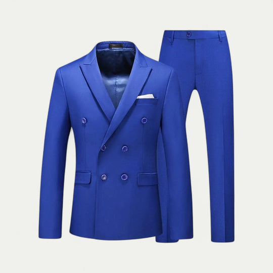 Double Breasted Slim Fit Two Piece Formal Suit