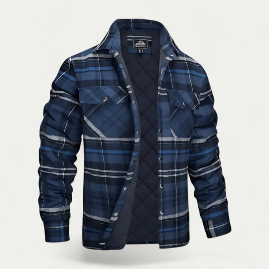 Men's Twill Brushed Cotton Blend Flannel Shirt Jacket