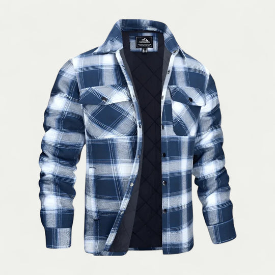 Men's Twill Brushed Cotton Blend Flannel Shirt Jacket