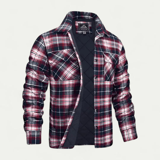 Men's Twill Brushed Cotton Blend Flannel Shirt Jacket
