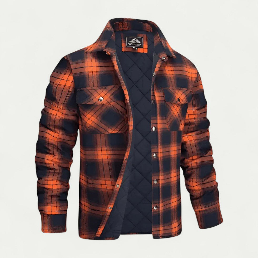Men's Twill Brushed Cotton Blend Flannel Shirt Jacket