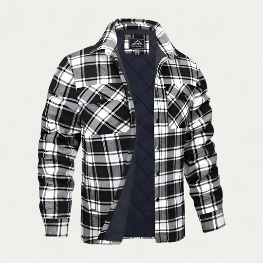 Men's Twill Brushed Cotton Blend Flannel Shirt Jacket
