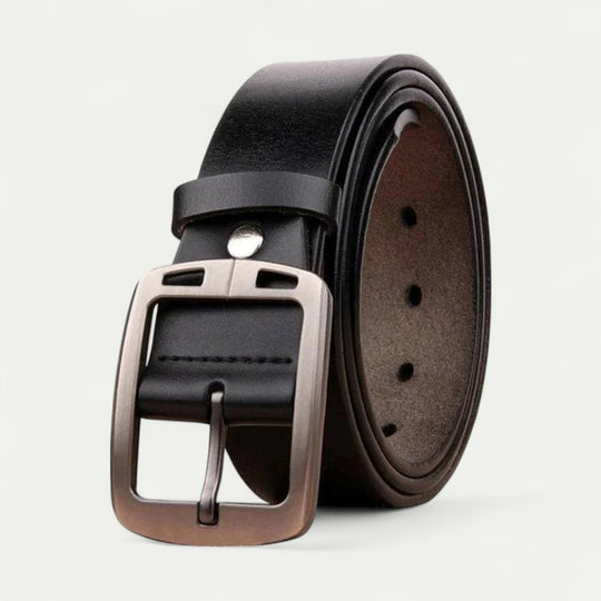 Classic Leather Pin Buckle Belt for Smart and Casual Wear