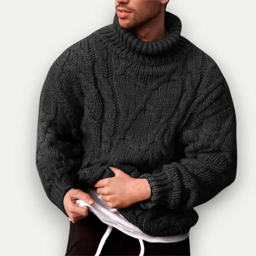 Randimo | Men's Fashion Knitted Polo Turtle Neck Sweater, Spring-Autumn Style