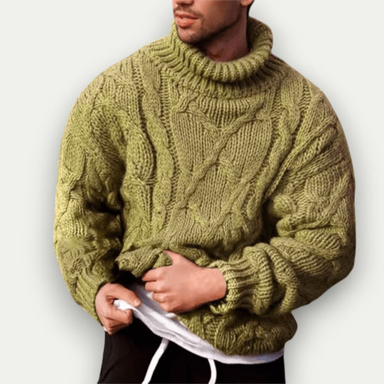 Randimo | Men's Fashion Knitted Polo Turtle Neck Sweater, Spring-Autumn Style